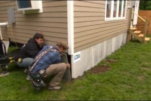 DURASKIRT™ Skirting installed on Tiny House Nation. DURASKIRT Brand Manufactured Home CMU Skirting / Underpinning Sold exclusively here at Duraskirt.com not home depot or Lowes.