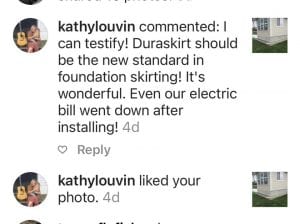 Instagram pit set manufactured home foundation skirting DURASKIRT