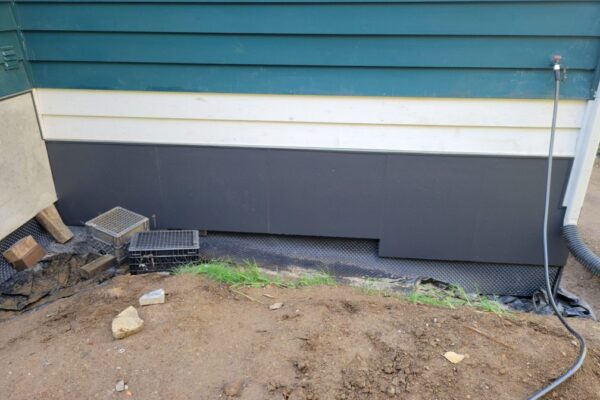 SDG™ panels coated over after installed over ICF foundation walls.