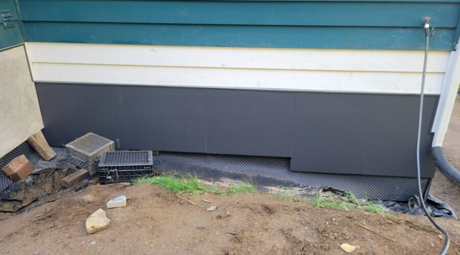 SDG™ panels coated over after installed over ICF foundation walls. This ICF cover/cladding product will outlast all other products.